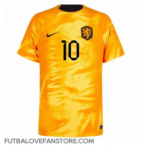 Holandsko Memphis Depay #10 Domáci futbalový dres MS 2022 Krátky Rukáv
